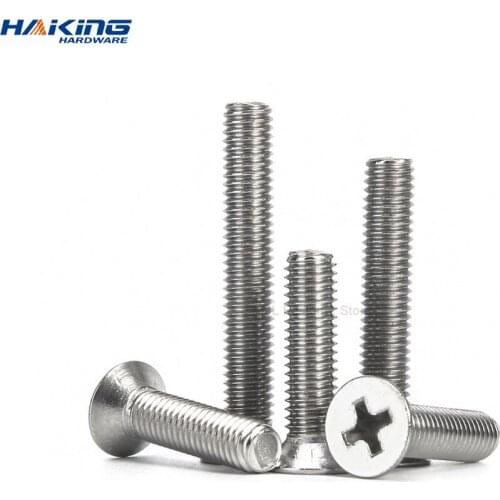 15/20/30/40/50pcs Countersunk Flat Head Screw M1.4 M1.6 M2 M2.5 M3 M4 M5 Stainless Steel Machine Screw for Laptop Notebook