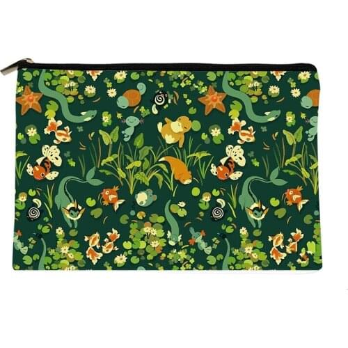 Women Whirl pool green Printed Make up bag Fashion Women Cosmetics Organizer Bag for Travel Colorful Storage Bag for Lady Bag