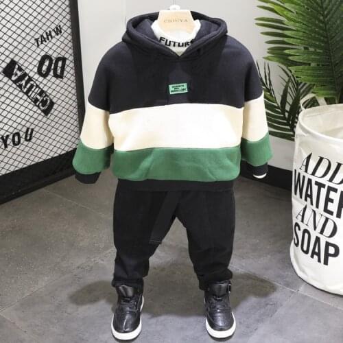 Winter Hot Sale Baby Boys Hoodie Trousers Outfit Thickened hoodie, t-shirts, pants Outfits 3pcs Set Toddler Kids Boy Clothes
