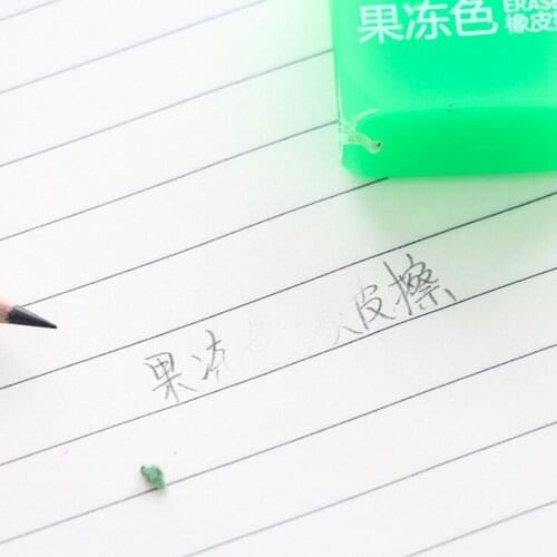 1PC ChildrenS Student Small Fresh Eraser Cute Stationery Jelly Color Eraser New Eraser Student Painting Cute Baby Gift