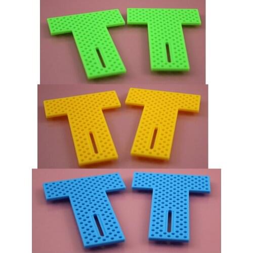 10/100pcs 75x55 T-shaped toy car stand 3 colors fixed plate/remote control car DIY toy parts/Technology model/baby toy