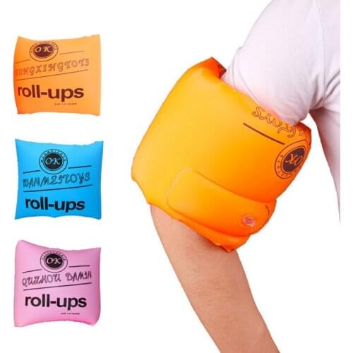 2Pcs Swim Ring Foldable Inflatable Children Swimming Floating Armband Life Jacket Double Airbag Water Sport Pool Floatage Adult