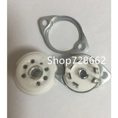 20 stücke keramik rohr sockel sitz GZC7-F kleine 7 pin silber füße für 6J1, 6J2, 6J3, 6J4, 6J5, 6Z4, EAA91, EC92