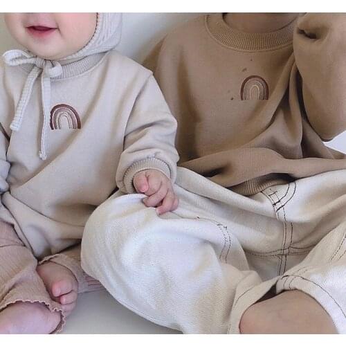 2021 Spring Autumn Winter Clothes Girls Boys Children Clothing Cotton Toddler Boy T-Shirt Soft Cute Sweater