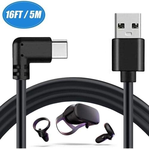 5M USB-C Cable Oculus Quest Link Cable USB3.1 Compatability Right Angle Speed Data Transfer Fast Charge Link Wire