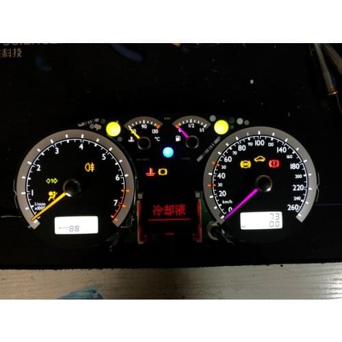AZGIANT 4pcs Yellow/Pink Red Car Instrument Meter Pointer Dash Board Modification Accessories For Passat Magotan CC Sagitar Golf