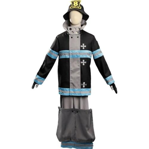 Brdwn Enn Enn no Shouboutai Unisex the 8th Team Shinra Kusakabe Arthur Boyle Akitaru Obi Cosplay Costume Fireman Uniform