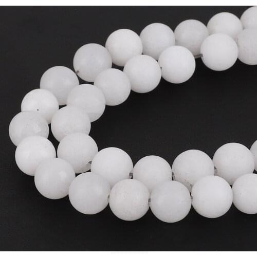 38-95pcs 4-10mm Natural Scrub Porcelain White Beads For Jewelry Making Findings Necklace Bracelet Earrings Findings