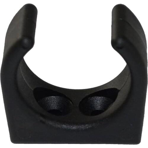 C-Shape Ladder Stowing Storage Clips Clamps for Boat - 1-1/4 inch - Black