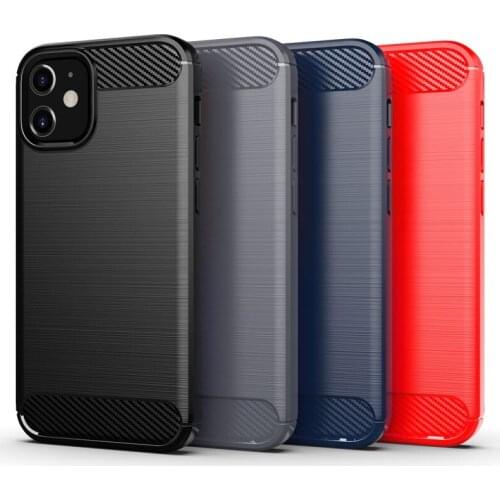 For Cover iPhone 12 Mini Case For iPhone 12 Pro Max Cover Capas Carbon Fiber Case For iPhone 7 8 Plus 11 12 Pro Max Mini Fundas