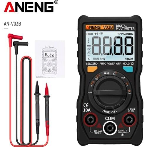 ANENG V03B Digital Multimeter LCD Analog Tester 4000 Counts Multimetro EsrMeter Multimeter Auto Power Off Peak Auto Meter CA