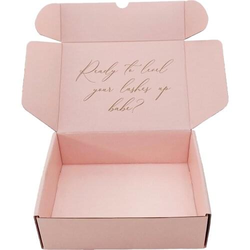 ECO Friendly Luxury Pink Small Packaging Folding Box Custom Logo Carton Printed Recyclable Gift Paper Boxes Packaging Mailer Box