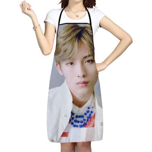 KPOP NCT WINWIN Apron Kitchen Aprons For Women Men Bibs Household Cleaning Pinafore Home Cooking Apron For Manicure