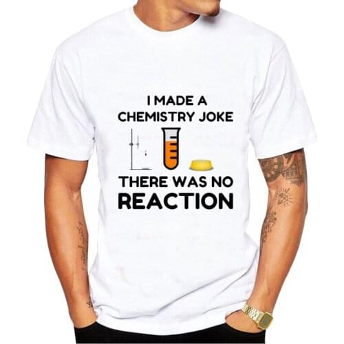 Chemistry is awesome Print T-shirt Mens Summer Casual Short Sleeve T Shirt Harajuku Streetwea