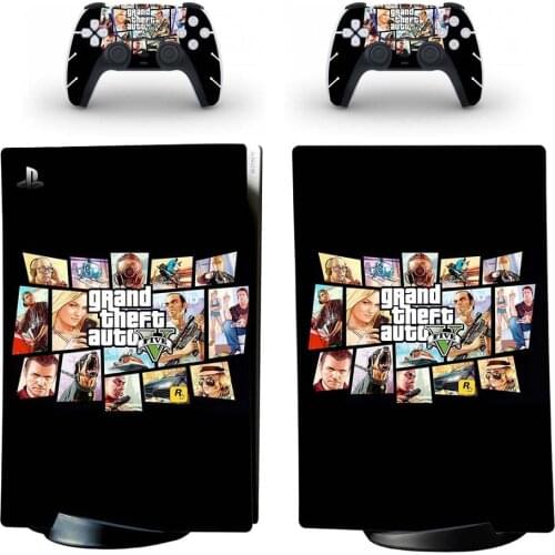 Grand Theft Auto GTA 5 PS5 Digital Edition Skin Sticker Decal for PlayStation 5 Console and 2 Controllers PS5 Skin Sticker Vinyl