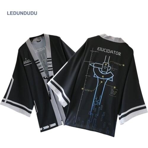 Sword Art Online Bathrobes Chiffon Pajamas Cloaks SAO Kazuto Kirigaya Cosplay Costumes Yukata Coat Casual Tops Plus size