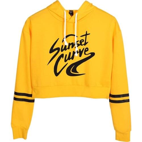 Julie And The Phantoms Hoodie Female Long Sleeve Cropped Hoodies Women Hooded Pullover Crop Top Sunset Curve Clothin