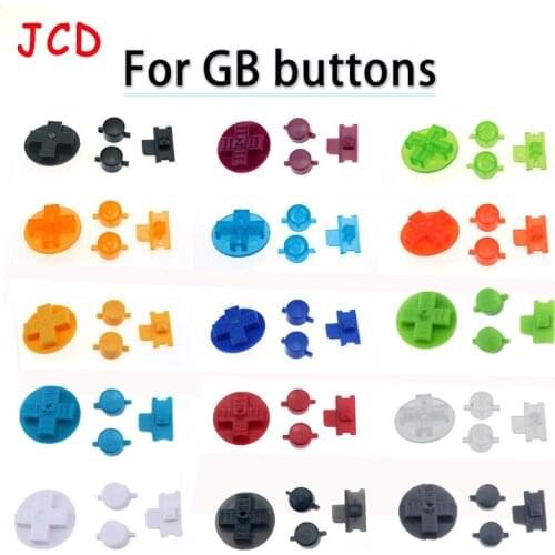 JCD New DIY Buttons Set Replacement for Gameboy Classic Keypad for GB DMG A B buttons D-pad for gb Button Transparent