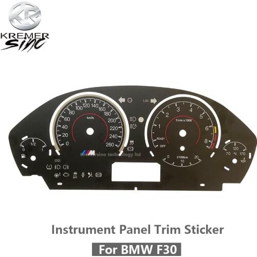 260km/h Dashboard Cover Sticker Instrument Panel Trim For BMW F30 Retrofit