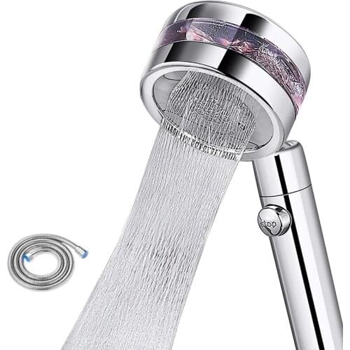 Shower Head, High Pressure Hand Shower With On/Off Switch And 1.5M Hose, Rain Shower Head With Water Saving
