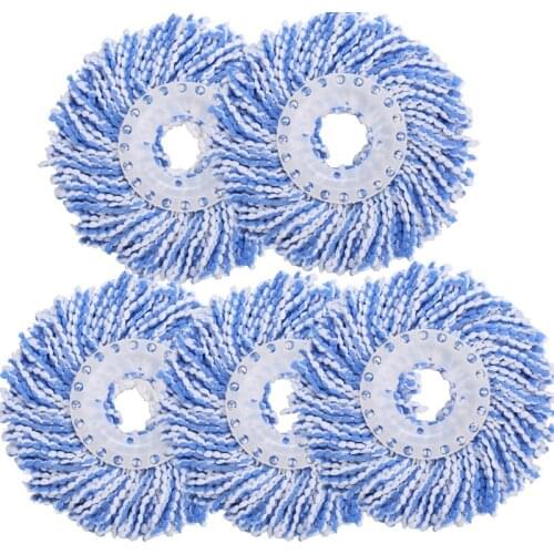 5pcs/lot Household Sponge Fiber Mop Head Refill Replacement Home Cleaning Tool Microfiber Floor Mop Head 360 Spin Cleaning Pad