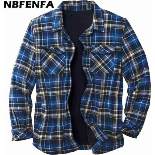 NBFENFA Mens Fleece Shirts