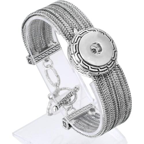 New 18mm Snap Jewelry Snap Bracelet Snap Button Bracelet Bangles Fit 18MM Snap Jewelry for Women Men Bracelets