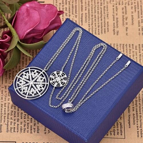 New Snowflake Necklace Shiny Crystal Adjustable Long Chain Charm Zircon Bohemian Jewelry Wholesale Zk30