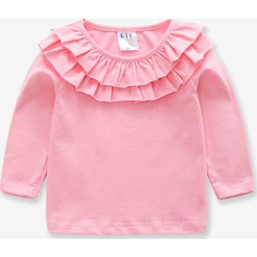0-8y baby girls clothes long sleeve tshirt filles cotton o-neck autumn casual children clothing top infants Ropa de nina
