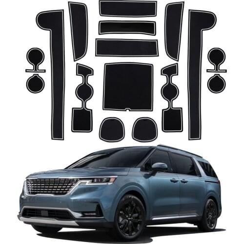 LFOTPP For Carnival KA4 2021 Door Groove Rubber Gate Slot Pad Anti-slip Mat Car Interior Styling Decoration Accessories