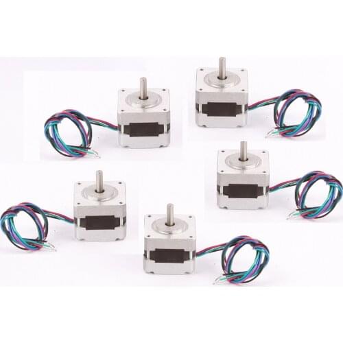 5PCS Nema16 Stepper Motor single shaft 4wires 16HS3404L18 0.21N.M=30OZ-IN MIN 34MM For 3D printer CNC Kit Mill