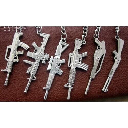Spot Sales Alloy Keychain Logo Keychain Pistol Keychain Lovers Keychain