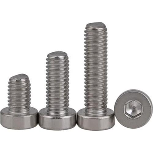 50/5pcs 304ss Din7984 M3 M4 M5 M6 M8 Hexagon Socket Thin Low Short Head Cap Screw Length 4-60 mm
