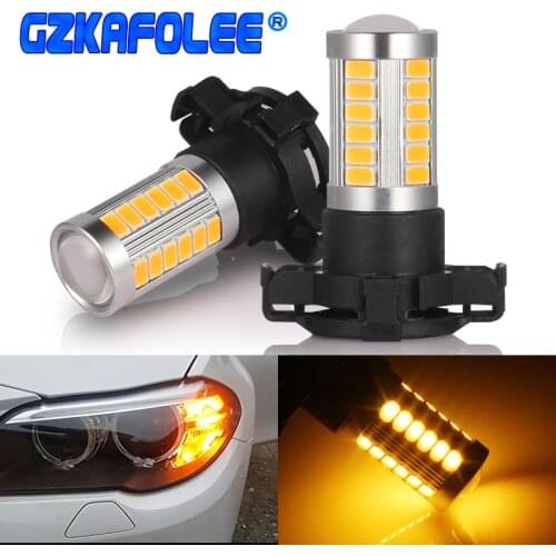 Amber Yellow Error Free PY24W 5200s LED Bulbs Turn Signal for BMW E90/E92 3 F10/F07 5 Series E83/F25 X 3 E70 X5 E71 X6 Z4 GT