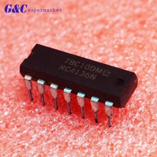 1/5PCS RC4136N RC4136N 14PINS IC Encapsulation NEW diy electronics