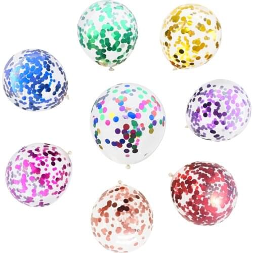 12inch Mixed Sequin Confetti Latex Balloons Christmas Decoration Wedding & Engagement Birthday Party Supply Air Balloons Globos