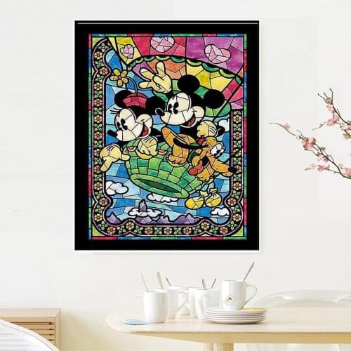 3D Diamond Painting Mickey Mouse Disney Cartoons Funny Kawaii Dot Diamond Mosaic Cross Stitch Living Interactive Room Decorative