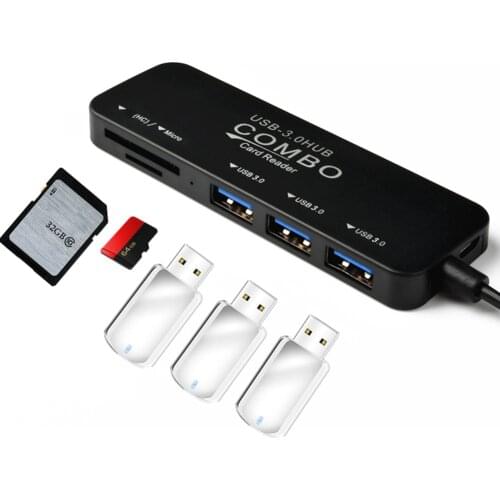 5in1 USB C HUB Adapter Type C To Multi-Port 3× USB3.0/TF Card/Micro SD Card Reader Suitable For PC Tablet PC USB Distributor