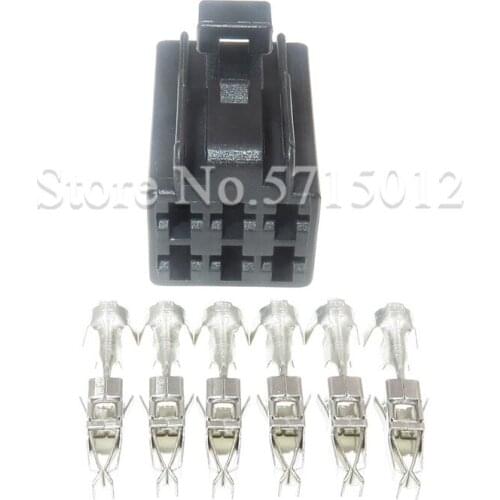 6 Hole Electrical Automotive Connector Female Wire Plug Sockets With Terminals