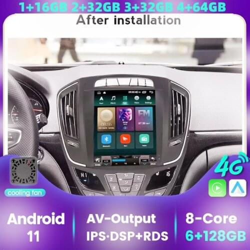 6G+128G Android 11 Car Dvd Navi Player For OPEL INSIGNIA 2014-2018 Car Audio For Tesla Style Gps Stereo Monitor Carplay RDS