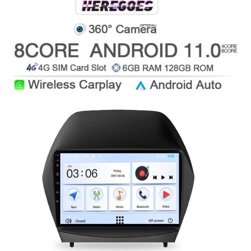 DSP Android 10.0 Car Multimedia Player For Hyundai Tucson 2 IX35 2009-2015 9" 6+128G Wireless Carplay GPS Radio Stereo IPS 2din