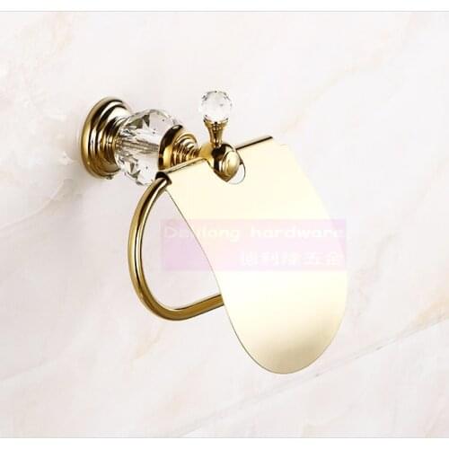 Bronze crystal toilet paper holder paper rack bathroom accessory
