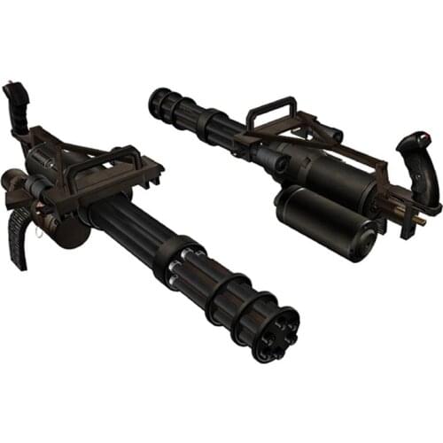 3D Paper Model Gun 1 : 1 Scale Vulcan Gatlin M134 DIY Handmade Assembling Firearm Toys