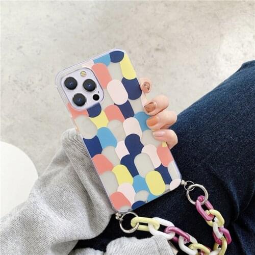 Graffiti Bracelet Phone Cases For Samsung Galaxy Note 20 10 8 9 S7 S8 S9 S10 J4 J6 A6 S20 A7 A8 A9 2018 Colorful Chain Back Cove
