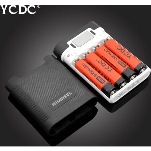 Micro USB Power Bank Case Shell With 2/4*18650 DIY Portable Battery Holder Led Display Powerbank Case Box for Phone Charing