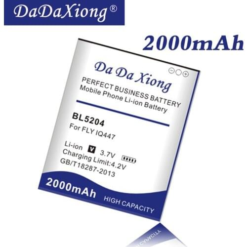 Da Da Xiong Original 2000mAh BL5204 Battery for FLY IQ447 Cell Phone Battery