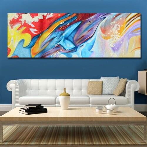 Scandinavian Style Decor Colorful Abstract Canvas Painting Poster Print Decor Wall Art Pictures For Living Room Bedroom unframed