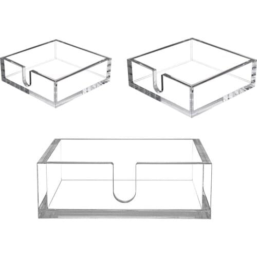 SHGO HOT-Acrylic Towel Napkin Holder,Clear Bathroom Paper Hand Towels Storage Tray for Kitchen Or Dining Room