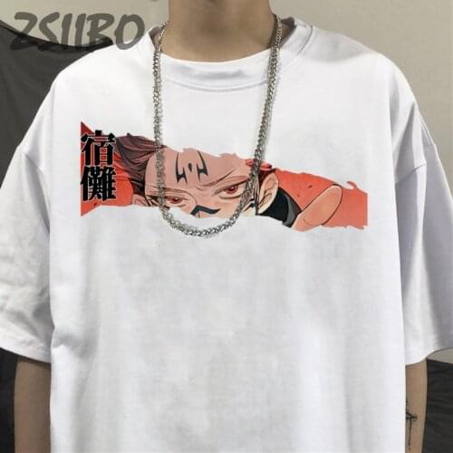 Jujutsu Kaisen Graphic Ryomen Sukuna Mens tshirt Gojo Satoru Cool Cartoon Anime Printed Streetwear T-shirt Male Casual Tops Tee