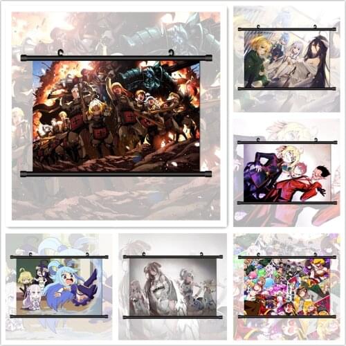 Konosuba Re Zero Overlord Tanya Anime Manga HD Print Wall Poster Scroll